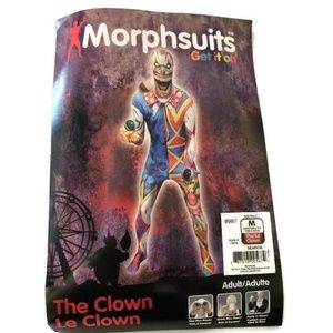 NEW MEN'S Clown Morphsuit Medium Halloween Costume